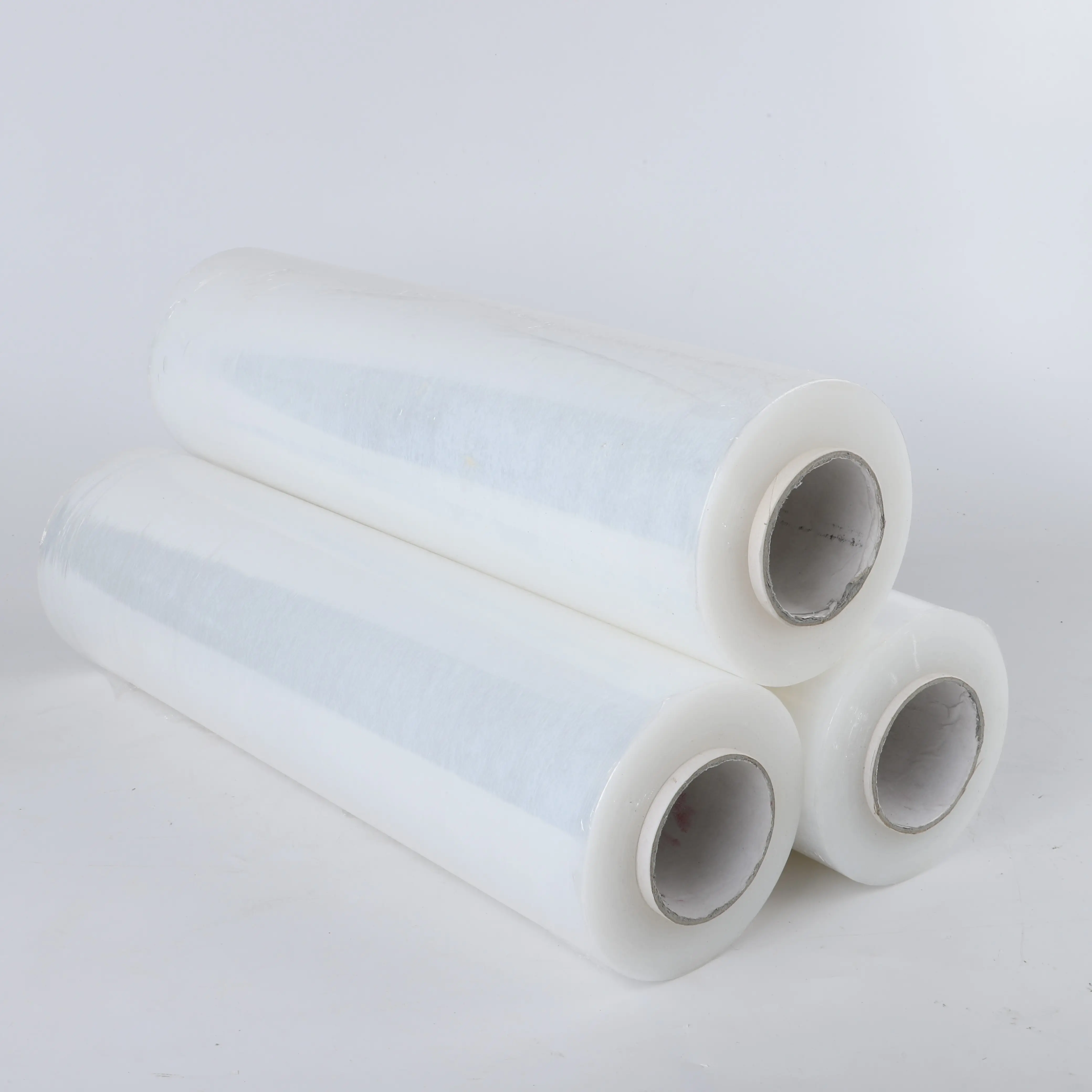 Transparent Hand Stretch Film PE Clear Or Black Plastic PE Pallet Stretch Wrap Cling Film Machine Wrapping Film Jumbo Roll