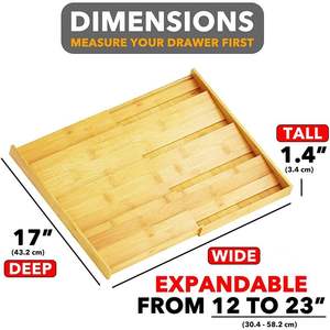 Organisateur de tiroir à épices extensible de luxe pour armoires de cuisine Organisateur de support à épices en bambou à 4 niveaux pour tiroir pour tiroirs profonds - Product Image 5