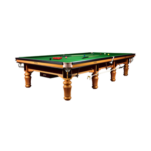 Rail en caoutchouc en acier et bois massif américain de luxe pour l'extérieur Coussin en laine verte pleine grandeur Table de billard <span class=keywords><strong>Riley</strong></span> - Product Image 1