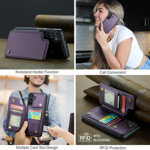 CaseMe Cartera RFID de Gran <span class=keywords><strong>Capacidad</strong></span> para Mujer, Funda de Teléfono con Soporte Magnético, Soporte de Crédito para Samsung A56, A55, A54, A53 - Product Image 4