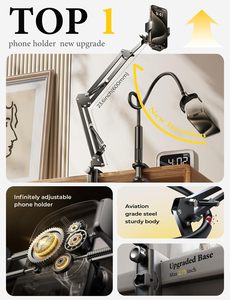 Support de téléphone LISEN 2026, support de <span class=keywords><strong>lit</strong></span> flexible, <span class=keywords><strong>pince</strong></span> de fixation pour téléphone portable, accessoires de jeu, enregistrement, tournage, travail - Product Image 6