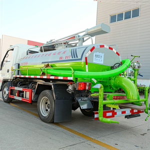 Camion d'assainissement à transmission manuelle 3-6 m³ de fabrication chinoise, utilisé avec un nettoyeur de canalisations à jet sous vide et un réservoir d'aspiration - Product Image 2