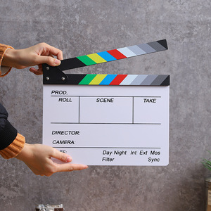 Mystic Arts Acrylic Director Clapperboard Single-Sided Film Production Prop Photo Studio Accessory - Product Image 1