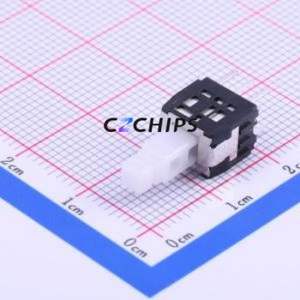 SPPH410200 Push Button Switch Through hole Component (THT) Switch No Lock Square Button Through Hole 100mA - Product Image 1