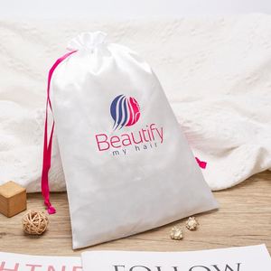 Sac à poussière en satin de luxe personnalisé grand format pour vêtements, sacs de rangement doux en satin de soie pour perruques - Product Image 6