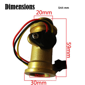 ZJ-B2 Water <b>Heater</b> Hall Pulse Water Flow Sensor Fast <b>Plug</b> Pulse Flowmeter (at 1~30L\MIN)10% - Product Image 6