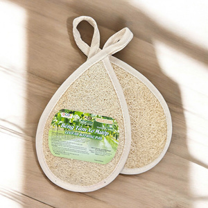 Éponge Loofah Ovale Murale, Double Face Goutte d'Eau KB Eco Life 100% Naturelle, Pratique, Sûre pour les Peaux Sensibles - Product Image 4