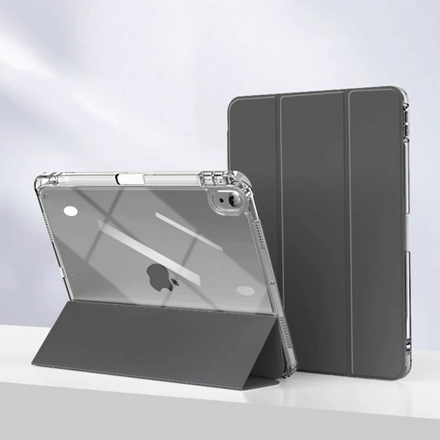 Pen Holder Clear PC Back Cover Trifold Folio Flip Leather Tablet Case for Apple iPad Air 11 Inch 2026/IPad Pro 11 2025/ipad 12th