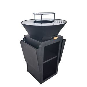 Nouvelle innovation : <span class=keywords><strong>Table</strong></span> de cuisson extérieure en acier au carbone noir, robuste, pour jardin, avec gril <span class=keywords><strong>plancha</strong></span> en acier - Product Image 4