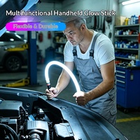 Bande LED en silicone flexible RGB pour l'intérieur de la voiture, lumière d'ambiance d'urgence, lampe d'éclairage blanche, lampe de travail multifonction portable