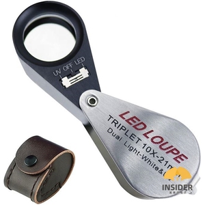 Led và UV ánh sáng gấp 21 Mét jeweler Loupe <span class=keywords><strong>10x</strong></span> <span class=keywords><strong>Magnifier</strong></span> LED và UV ánh sáng - Product Image 1