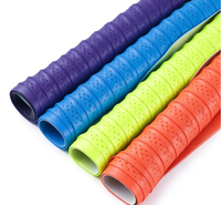 Bande de revêtement de raquette en PU perforée, gaufrée, antidérapante et absorbant la transpiration pour le tennis, le badminton, le squash - Accessoires de raquette