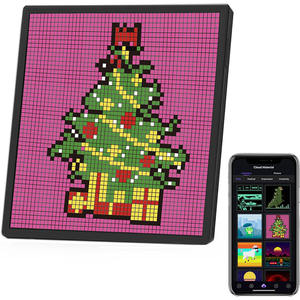 Écran d'affichage à LED Décoration d'ambiance de bureau Horloge Programmable Pixel Panel DIY Smart Light - Product Image 2