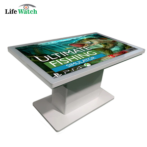 <span class=keywords><strong>Table</strong></span> tactile <span class=keywords><strong>interactive</strong></span> LCD capacitive de 32, 43, 55, 65 et 75 pouces avec charge sans fil et bande lumineuse LED - Product Image 1