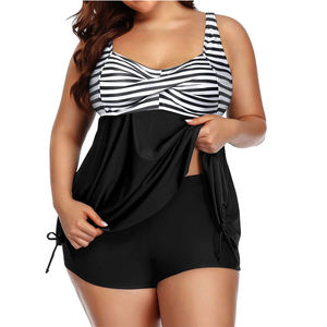 Tankini, <span class=keywords><strong>maillot</strong></span> de bain deux pièces, avec short, grande taille, usine, OEM, pour femmes, nouvelle collection - Product Image 4