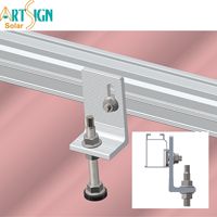 Art Sign Solar L Ayaklı Braket, Askı Civatası ve Kauçuk Pedi ile Trapez Metal Çatı Montaj Sistemi için 59mm 80mm 84mm