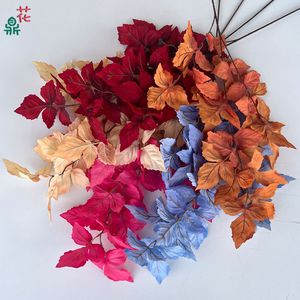 Guirlande de feuilles artificielles Hua Ding, fleurs en soie, décoration de mariage, feuilles d'eucalyptus, de palmier du voyageur et de monstera faites à la main, décoration intérieure - Product Image 2