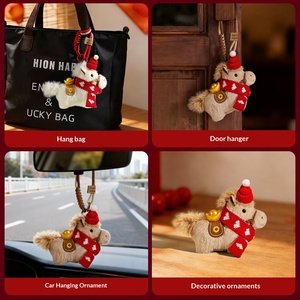 Llavero de Peluche con Diseño de Pony, Suave y Ecológico, Amuleto de Buena Suerte para el Año Nuevo Chino, Decoración para Bolsos - Product Image 5