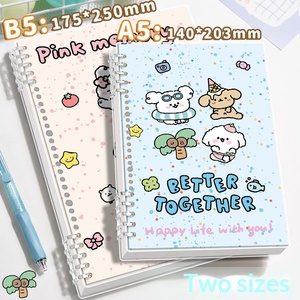 Cuaderno de Hojas Sueltas con Diseño de Perro y Corazón, Estilo Kawaii, para Estudiantes de Secundaria, 60 Hojas, A5 - Product Image 1
