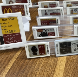 Kit de démonstration d'étiquettes d'étagère électronique pour échantillon 2.13 "Eink Display Système d'affichage de prix numérique intelligent Epaper pour étiquette de prix de chemise - Product Image 4