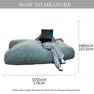 Wholesale <strong>Grey</strong> Living Room Earth Mat Lazy Chair Sofa <strong>Bean</strong> <strong>Bag</strong> No Filling Floor Cushion Sofa - Product Image 2