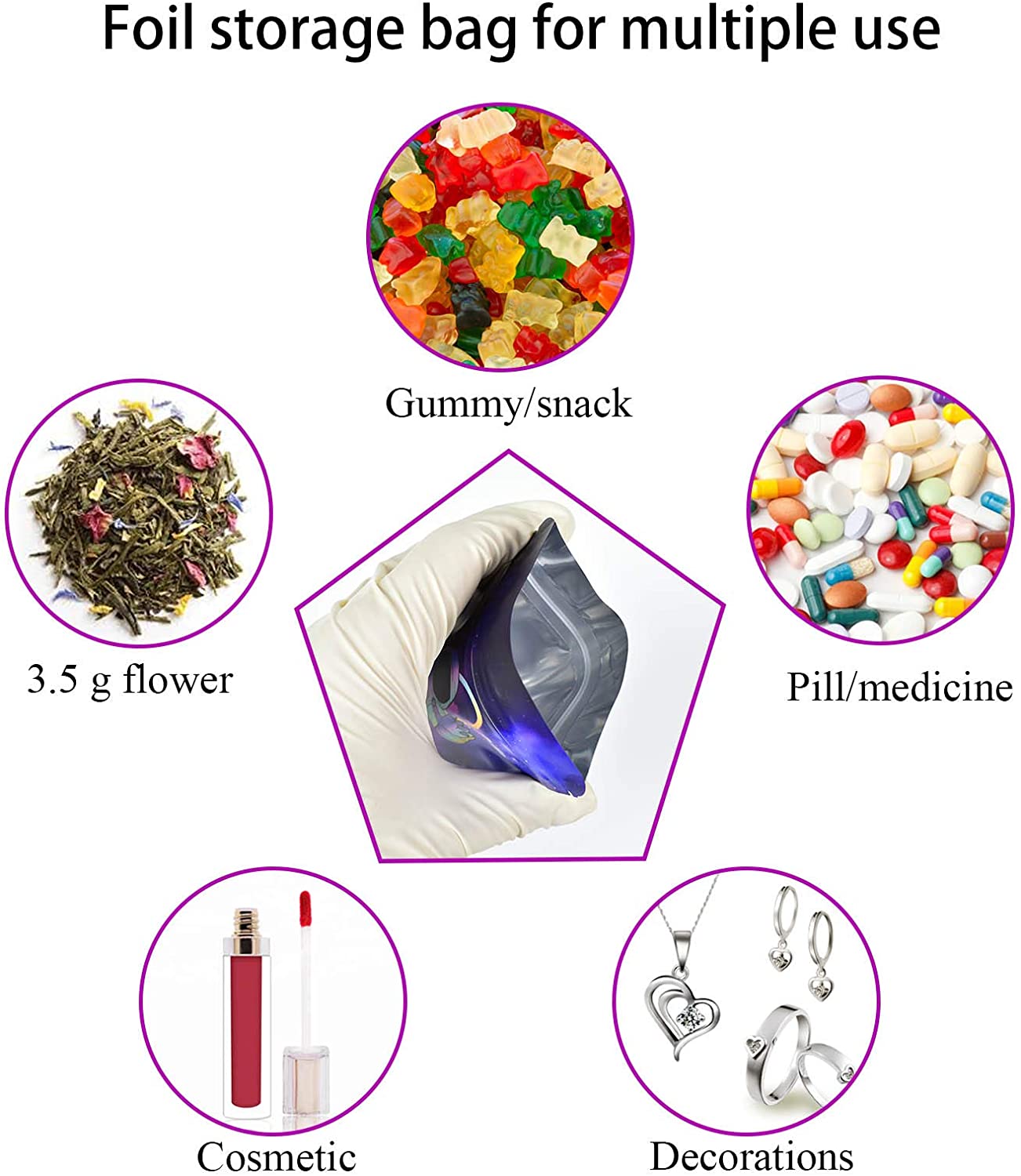 Pouches With Matte Window, Eco-Friendly Ink, Food-Grade, Medical, Electronic, Commodity, Cosmetics