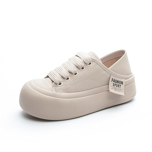 2025 Spring New Women's Sports Casual All- <b>Match</b> <b>Board</b> Shoes Big Head Single-Layer Slip-On White Shoes - Product Image 2
