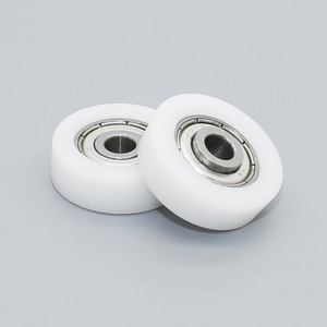 Manufacturer Wholesale 7*32*9.5mm Beveled Guide Rails Plastic Steel <b>Door</b> & Window <b>Rollers</b> POM Rubber- Coated Pulleys Bearings - Product Image 4