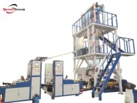 QS-AB1200 Machine de soufflage de film à grande vitesse automatique à double couche co-extrusion LDPE LLDPE HDPE d'origine d'usine pour sacs de livraison