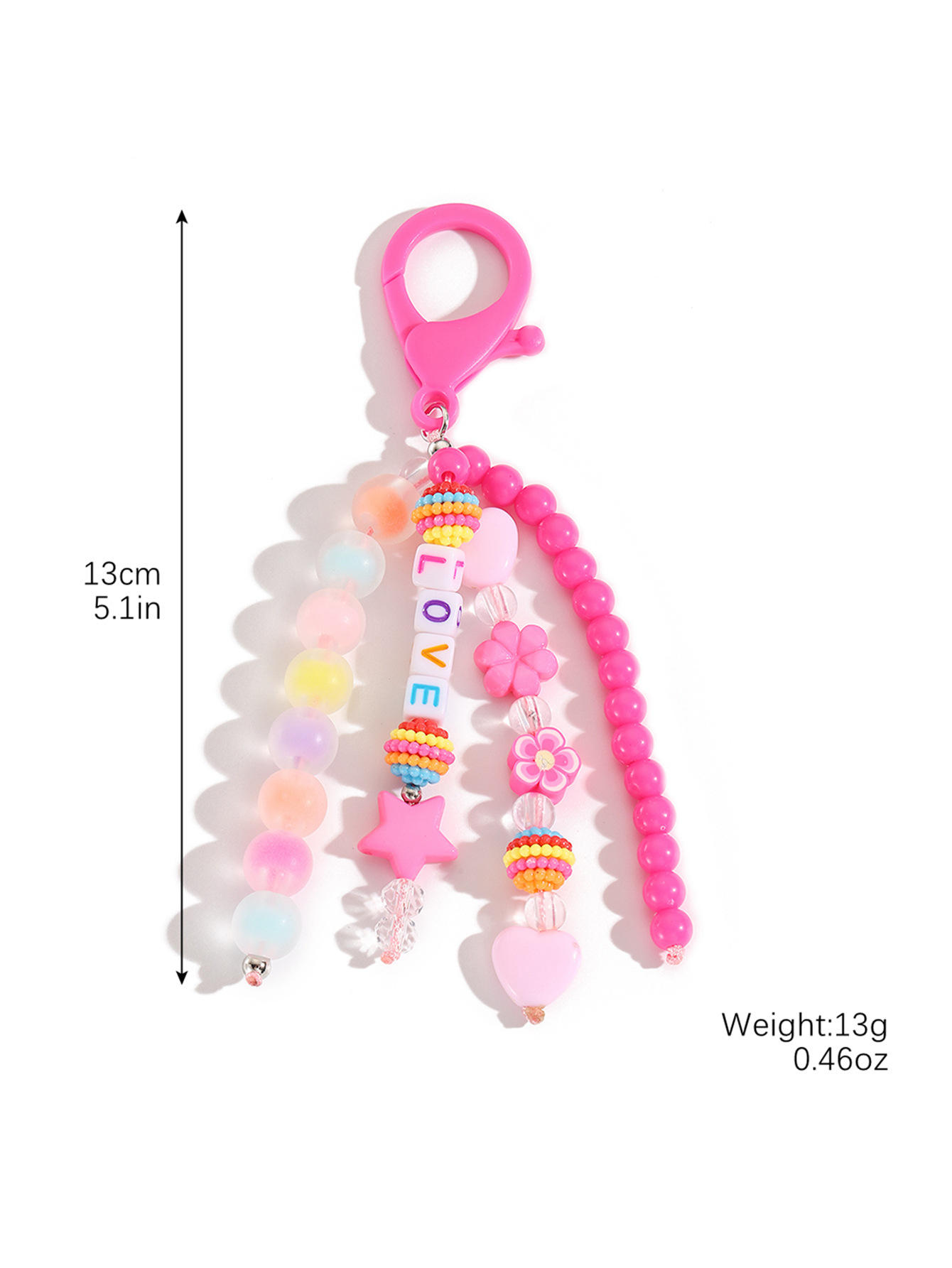 K2409-1 pink love flower buckle (no smiley face)