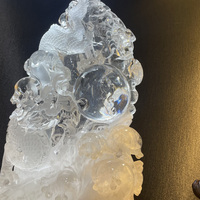 Chine Donghai cristal artisanat Top qualité sculpté à la main clair Quartz Statue Figurine pour Collection décoration de la maison