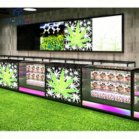 Hersteller-Großhandel: Rauchershop-Theke, Maßgefertigtes LED-Tabakregal, Glasvitrine, Zigaretten-Präsentationsregal mit LED-Bildschirm
