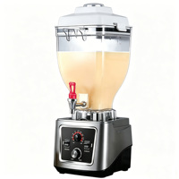 Mixeur Électrique Multifonctionnel Commercial Haute Puissance 2200W 15L pour Lait de Soja et Smoothies, Hachoir 5+ Vitesses en Plastique pour Hôtels