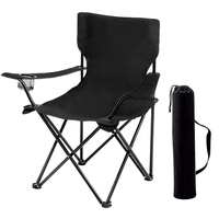 Fauteuil en fer léger et moderne surdimensionné pour adultes avec siège extra large, chaise de camping pliable