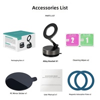 Support de téléphone magnétique en alliage de zinc personnalisé OEM, aimant puissant N52, support de voiture compact détachable pour tableau de bord, pare-brise, aérateur