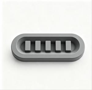 Composant carré en plastique noir avec quatre protubérances cylindriques, service de moulage par injection de plastique ABS sur mesure - Product Image 2