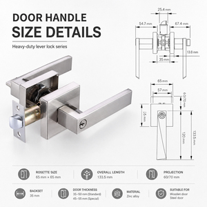 Juego de Cerradura Moderna para Puerta Interior con Manija y Perilla en Forma de Hongo, Acabado Negro Mate, Control Remoto, Fácil Instalación - Product Image 2
