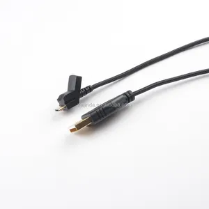 定制尼龙编织微型USB快速充电数据线特殊形状充电线
