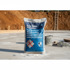 Matériau de poudre de construction en mélange de béton cristallisé réactif de imperméabilisation renforcé de fibres de protection de l'eau - Product Image 3