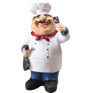 Adorno de restaurante Estatua de <span class=keywords><strong>chef</strong></span> de resina de gran tamaño para Cocina - Product Image 1