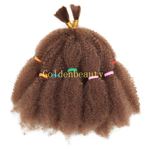12 pollici ricci per Ombre trecce intreccio Afro crespo alla rinfusa trecce tinto marrone nero trecce all'uncinetto ad alta temperatura alla rinfusa - Product Image 2