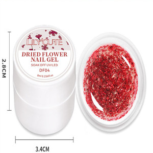 Esmalte de Uñas en Gel Multifunción con Flores Secas, 6 Colores, 8ml, Serie Hada, Fototerapia, DIY, No Tóxico, Ecológico, Botella Francesa - Product Image 6
