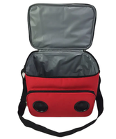 Tas pendingin insulasi PVC luar ruangan kapasitas 15L besar poliester dengan Speaker MP3 untuk makan siang piknik dan penyimpanan botol