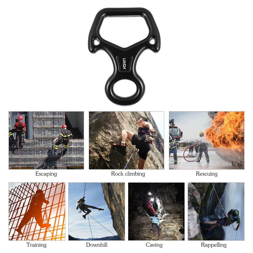 Atc Belay Device With Double Rope Stock Photo - Download Image Now - Belaying, Carabiner