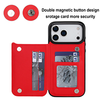 Étui portefeuille de luxe matelassé en cuir PU avec porte-cartes et rabat, housse de protection pour iPhone 18 17 16 15 14 13 Pro Max