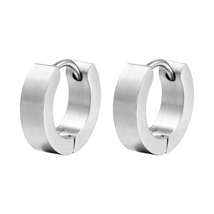 Tuyên Bố Hoop Thép Không Gỉ Bông Tai Unisex Punk Hoop Bông Tai Cho Phụ Nữ Người Đàn Ông Piercing Đồ Trang Sức - Product Image 4