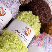 Fil à tricoter et à crocheter 100% Polyester, moelleux, bouclé, pour poupées et sacs DIY, fil à jouets, fil à oreilles en peluche