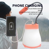 Lanterne solaire LED pour le camping, rechargeable par USB, portable, avec crochet pour le camping et la randonnée