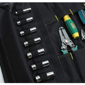 35 Pockets <b>Tool</b> Roll-Up Bag Portable, Visible <b>Storage</b> Bag with 20 Interior Pockets for Wrenches, Screwdrivers, Pliers, and <b>Tools</b> - Product Image 3