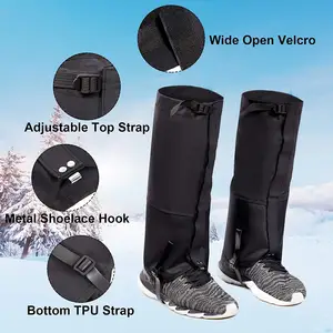 WOQI Hot Sell Waterproof Snow Boot Gaiters Hiking Running Adjustable Camping Legs Gaiter